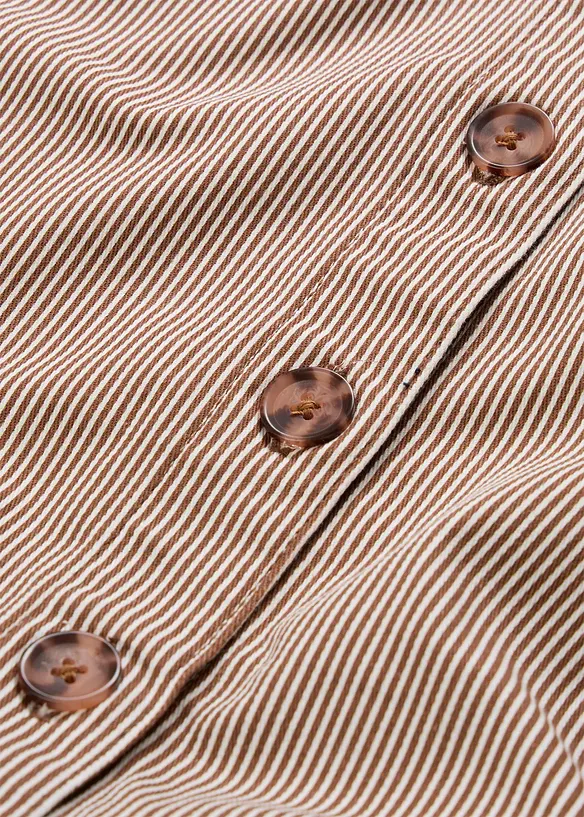 Jupe midi ray&eacute;e &agrave; boutons, bonprix