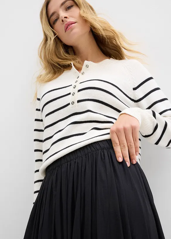 Jupe longue et fluide en viscose majoritaire, bonprix