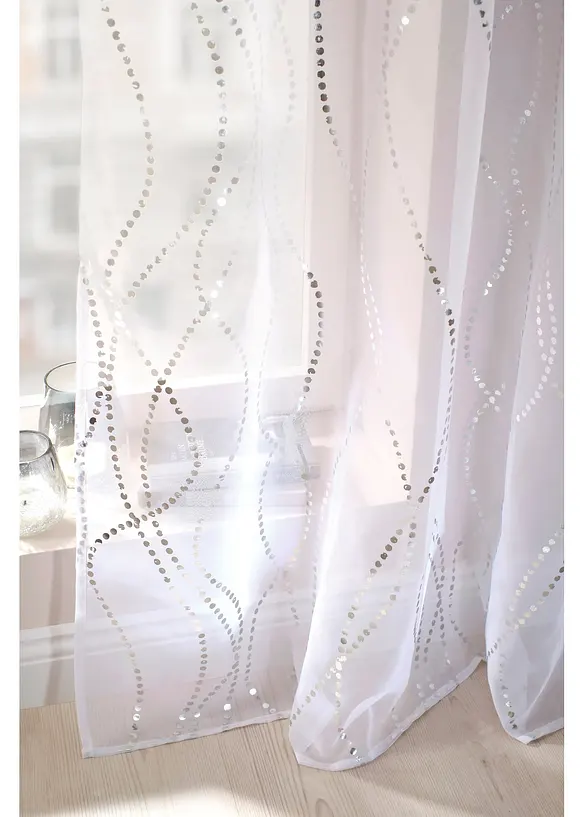 Voilage &agrave; imprim&eacute; brillant (1 pce), bonprix