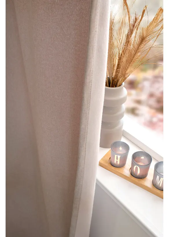 Rideau isolant avec envers en polaire douce, aussi en XXL (1 pce), bonprix