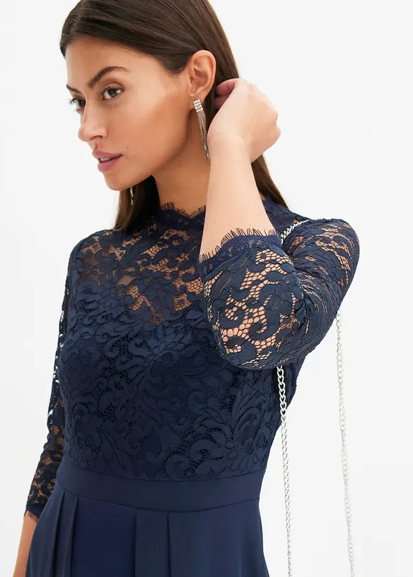 Robe longue avec dentelle, bonprix