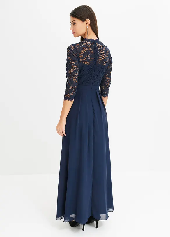 Robe longue avec dentelle, bonprix