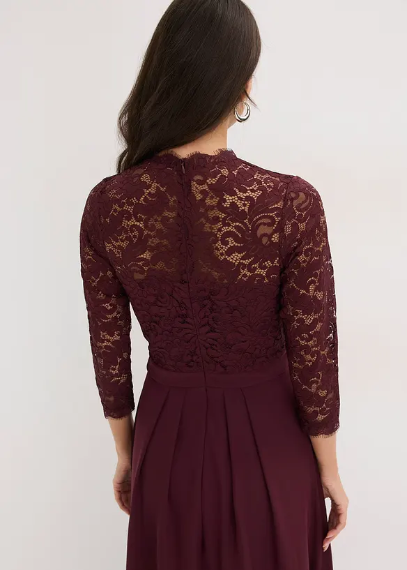 Robe longue avec dentelle, bonprix