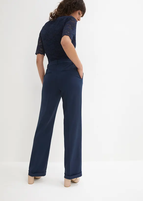 Pantalon large &agrave; pinces, bonprix