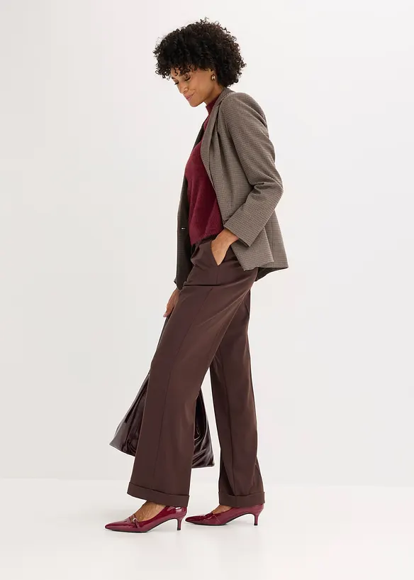 Pantalon large &agrave; pinces, bonprix