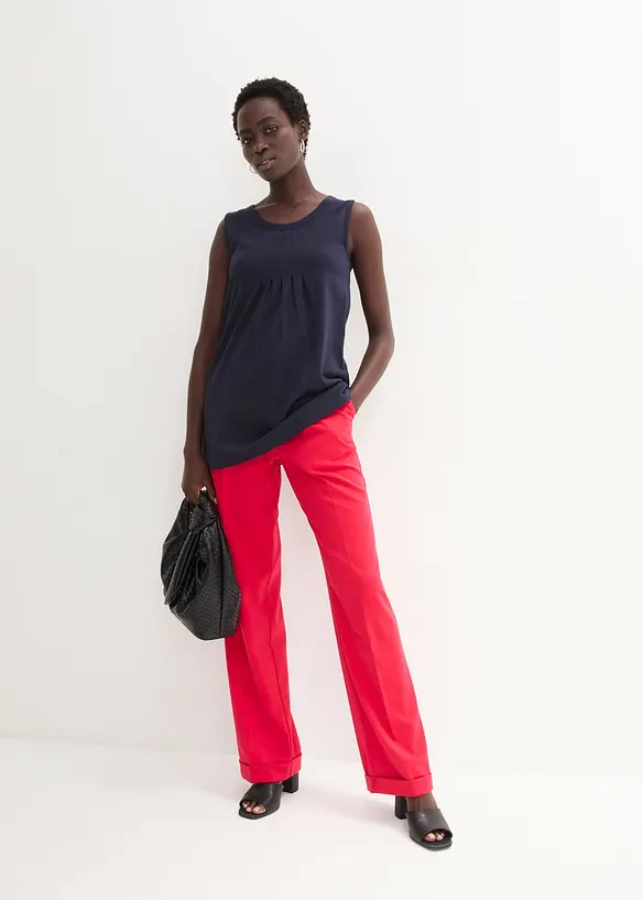 Pantalon large &agrave; pinces, bonprix