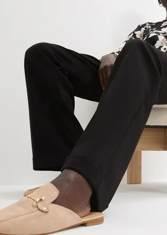 Pantalon large &agrave; pinces, bonprix