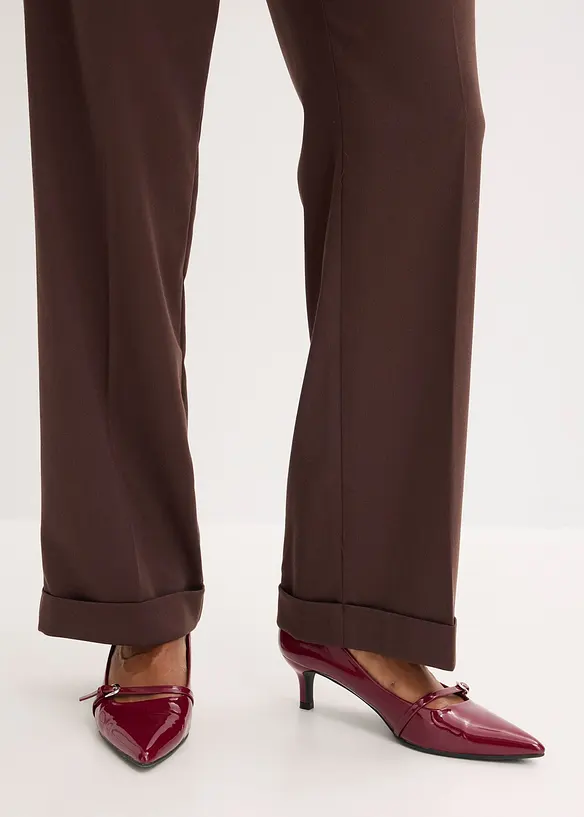 Pantalon large &agrave; pinces, bonprix