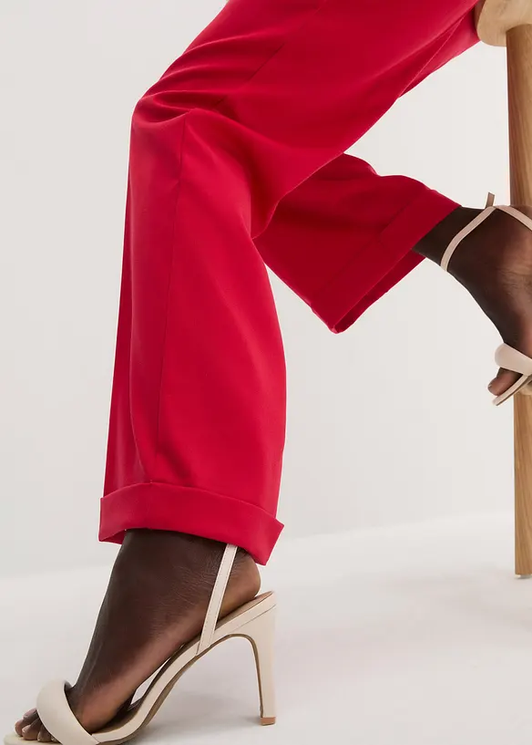 Pantalon large &agrave; pinces, bonprix