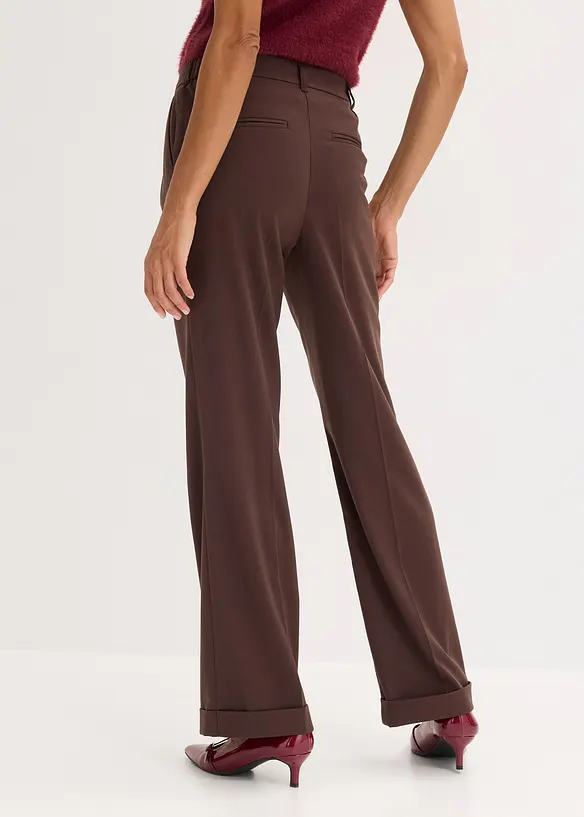 Pantalon large &agrave; pinces, bonprix