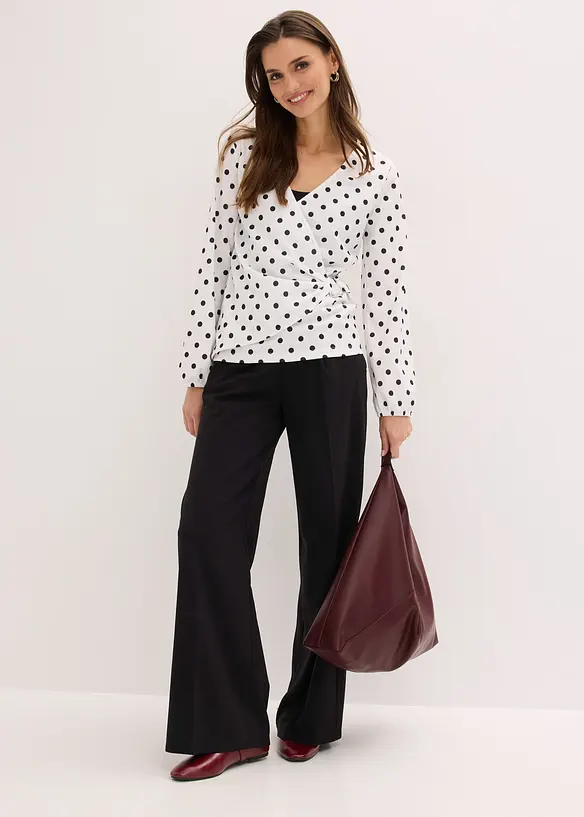 T-shirt manches longues en jersey textur&eacute;, bonprix