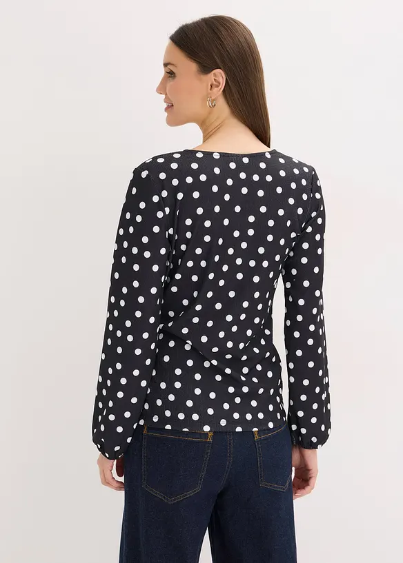 T-shirt manches longues en jersey textur&eacute;, bonprix