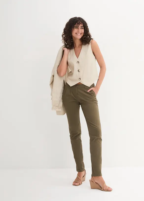Pantalon chino extensible, bonprix