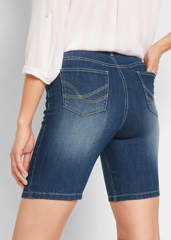 Bermuda en jean, taille mi-haute, bonprix