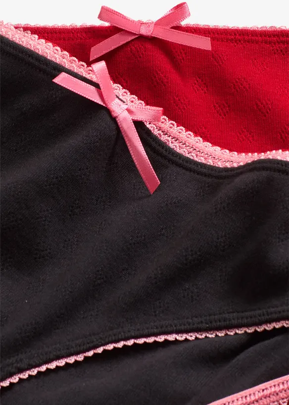 Lot de 5 slips en pointelle, bonprix