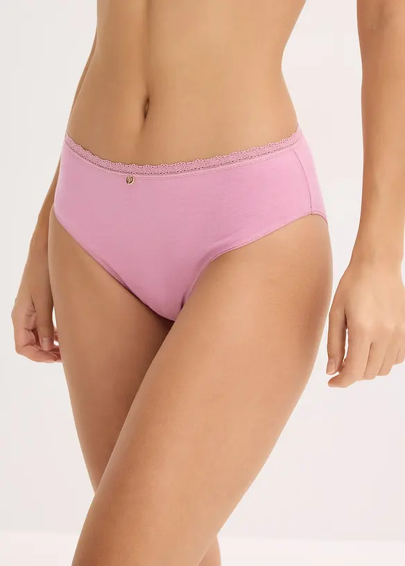 Lot de 4 maxi slips avec dentelle, bonprix