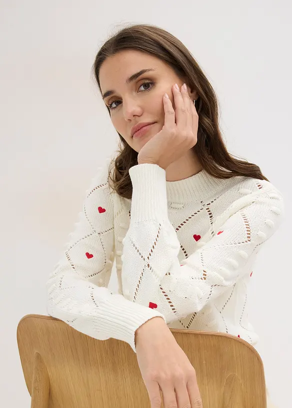 Pull ajour&eacute;, bonprix