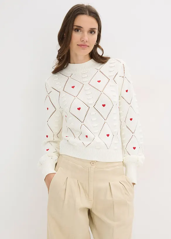 Pull ajour&eacute;, bonprix