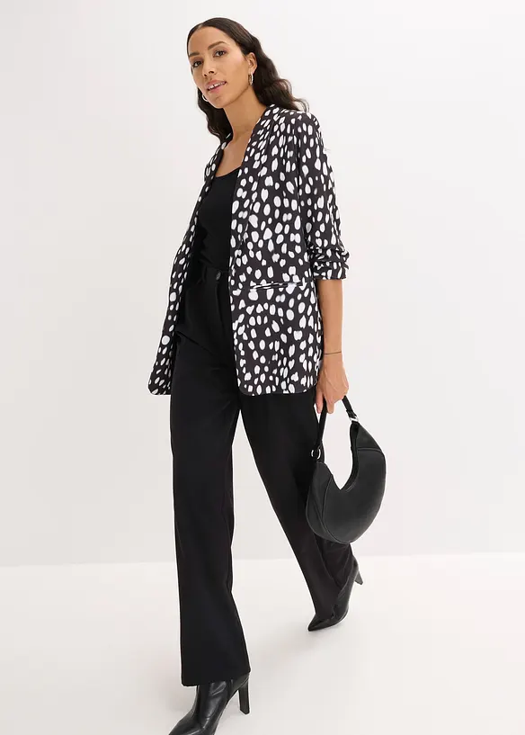 Blazer long imprim&eacute;, bonprix