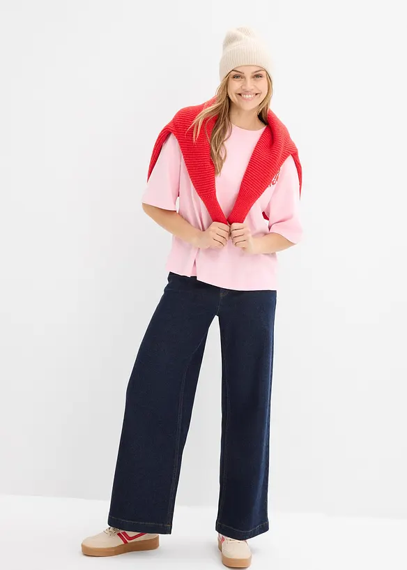 T-shirt boxy en coton &eacute;pais, bonprix