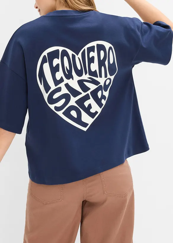 T-shirt boxy en coton &eacute;pais, bonprix