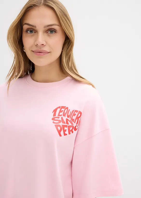 T-shirt boxy en coton &eacute;pais, bonprix