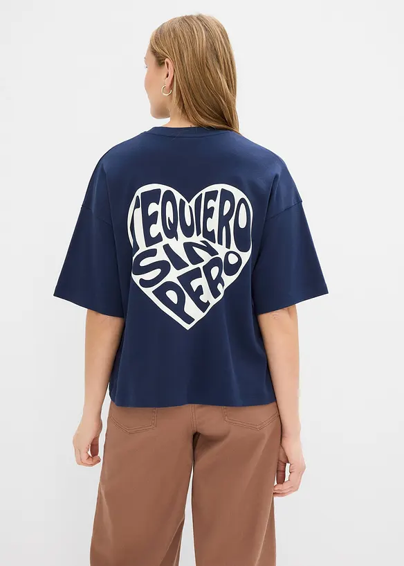 T-shirt boxy en coton &eacute;pais, bonprix