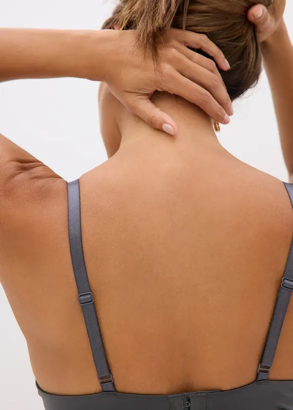 Soutien-gorge &agrave; coques satin et dentelle, bonprix