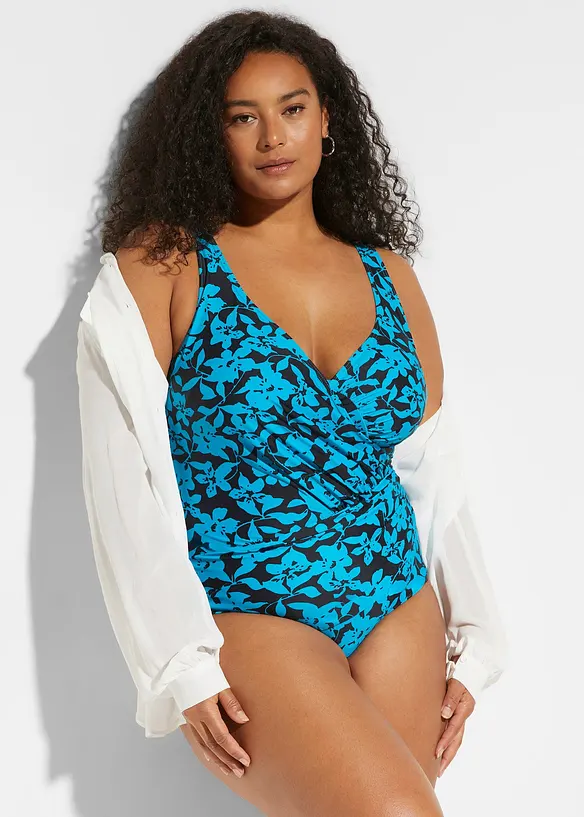 Maillot 1&nbsp;pi&egrave;ce sculptant style crois&eacute;, maintien mod&eacute;r&eacute;, bonprix