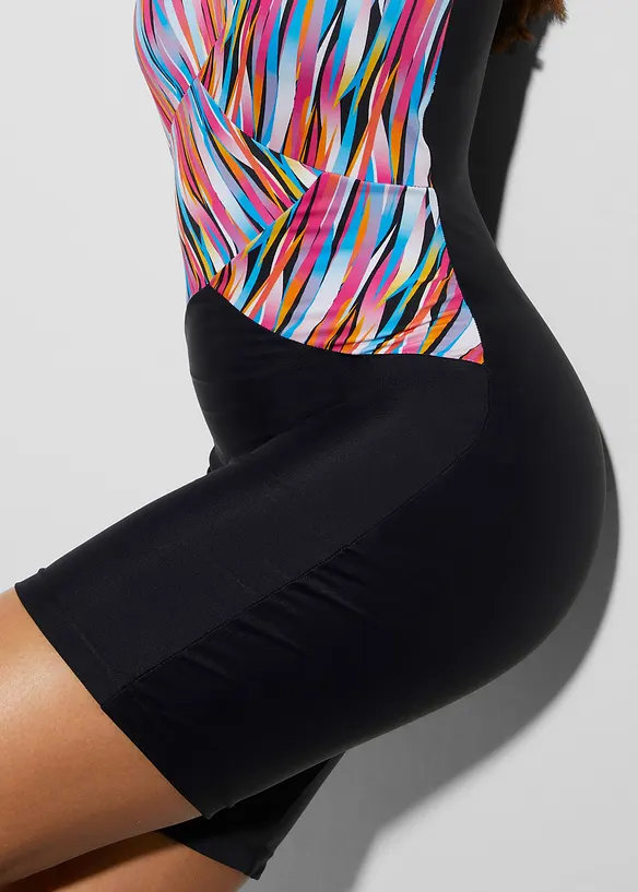 Maillot 1 pi&egrave;ce short sculptant, maintien l&eacute;ger, bonprix