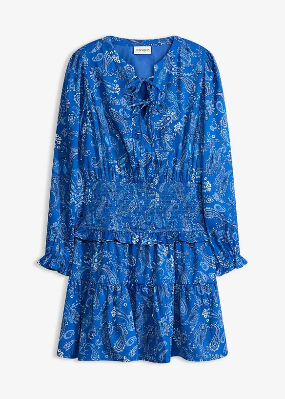 Robe courte en cr&ecirc;pe textur&eacute;, bonprix
