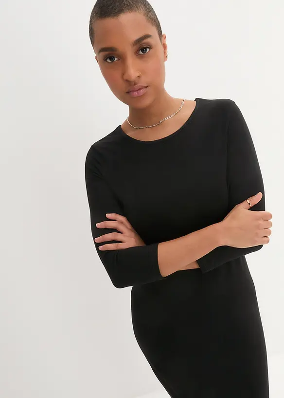 Robe en jersey &agrave; manches 3/4, bonprix