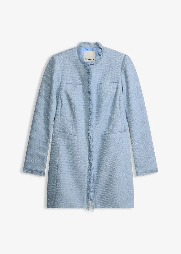 Blazer long en maille boucl&eacute;e, bonprix