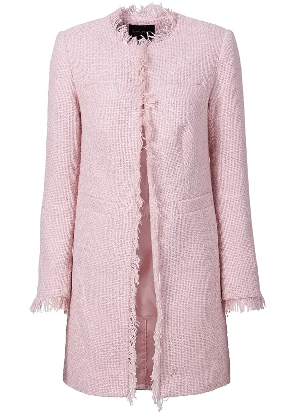 Blazer long en maille boucl&eacute;e, bonprix