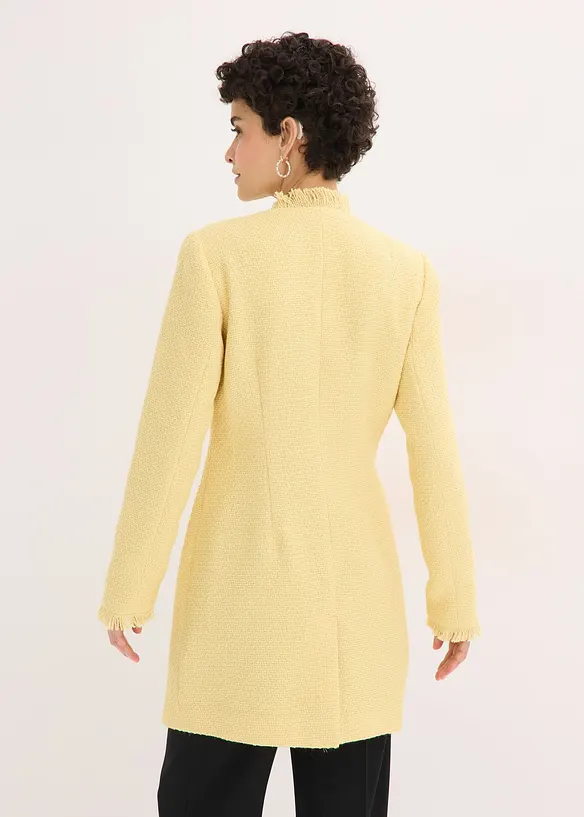 Blazer long en maille boucl&eacute;e, bonprix