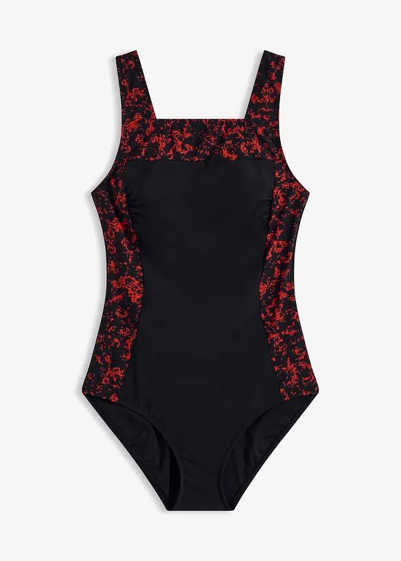 Maillot 1 pi&egrave;ce sculptant &agrave; encolure carr&eacute;e, maintien mod&eacute;r&eacute;, bonprix