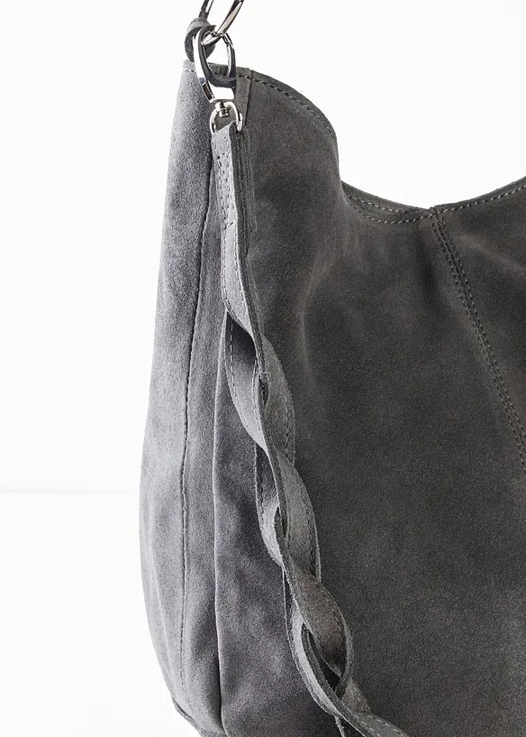 Sac en cuir velours avec sangle d&eacute;corative, bonprix