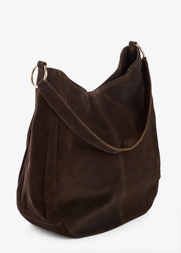 Sac en cuir velours avec sangle d&eacute;corative, bonprix