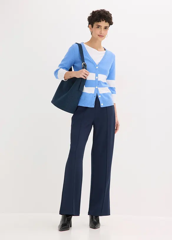 Gilet ray&eacute; en maille de coton, bonprix