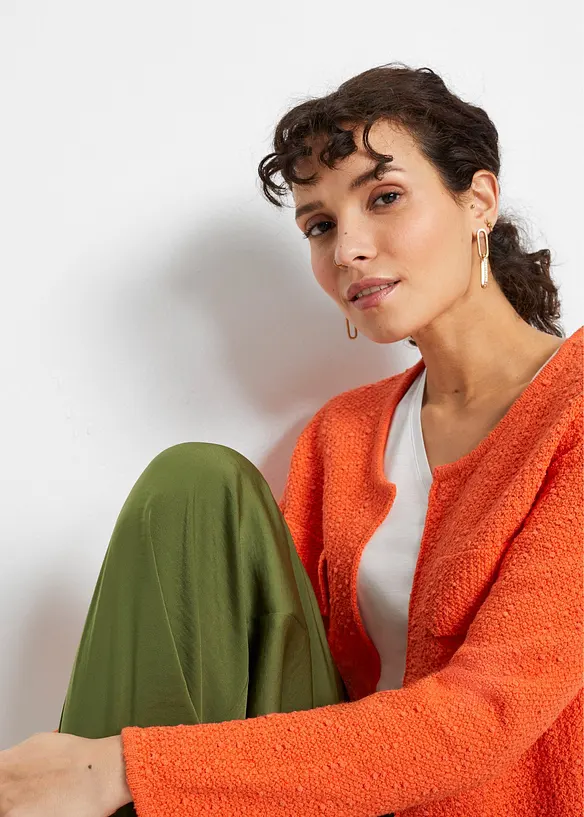 Gilet en maille bouclette, bonprix