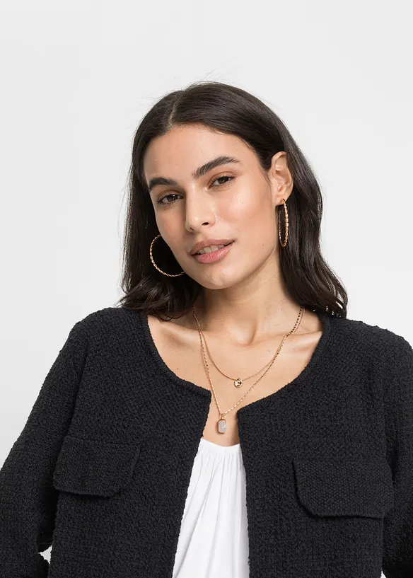 Gilet en maille bouclette, bonprix