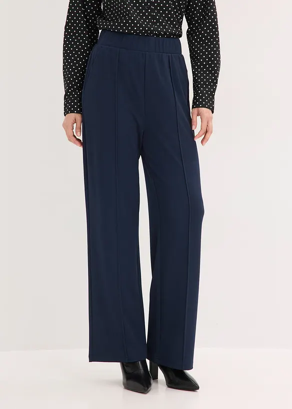 Pantalon &eacute;lastiqu&eacute; en interlock &eacute;pais, bonprix