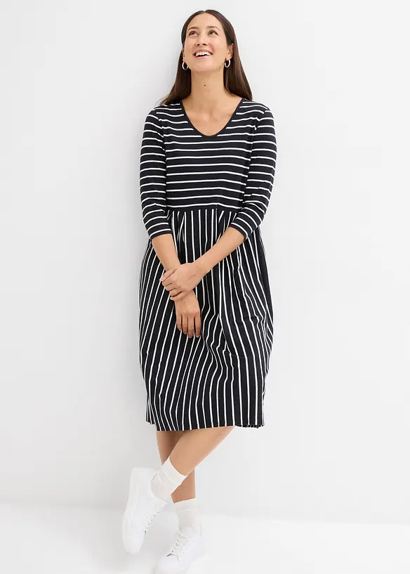 Robe midi en jersey coton, bonprix