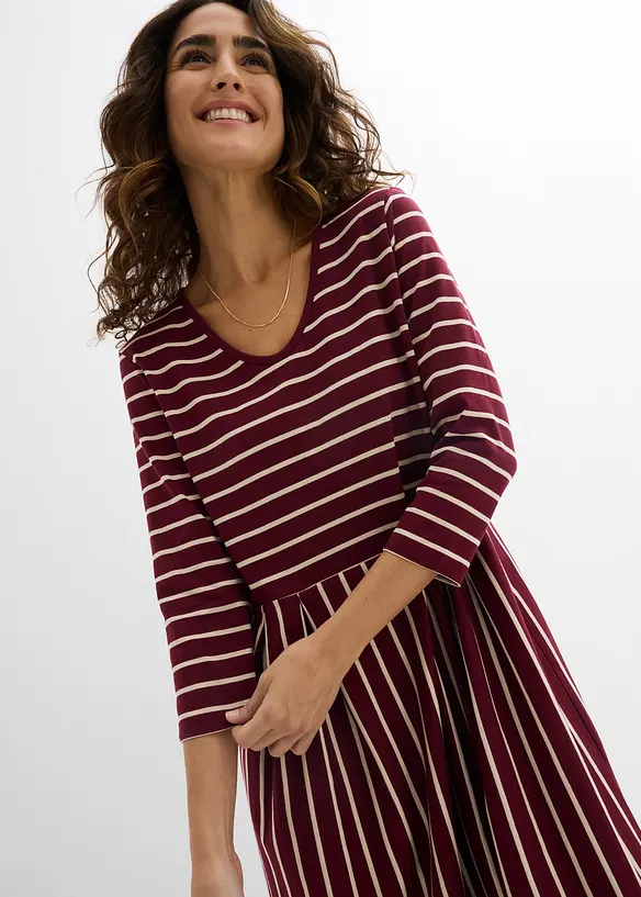 Robe midi en jersey coton, bonprix