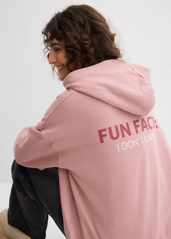 Sweat &agrave; capuche oversize 100% coton, bonprix