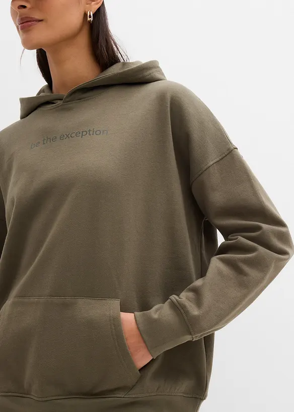 Sweat &agrave; capuche oversize 100% coton, bonprix