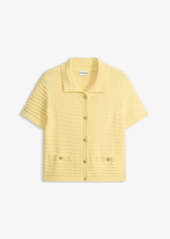 Gilet en maille &agrave; boutons d&eacute;coratifs, bonprix