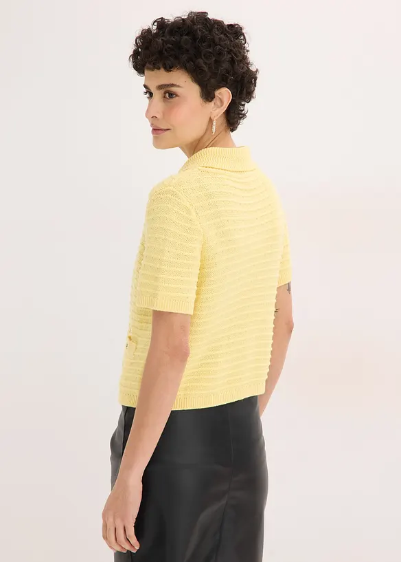 Gilet en maille &agrave; boutons d&eacute;coratifs, bonprix