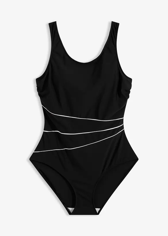 Maillot sculptant avec coutures d&eacute;coratives, maintien l&eacute;ger, bonprix