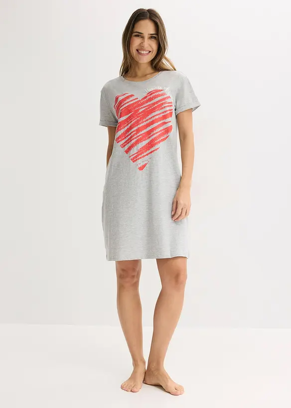 Lot de 2 chemises de nuit 100% coton, bonprix